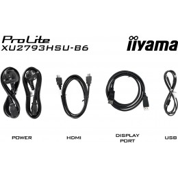 Монитор Iiyama 27" ProLite XU2793HSU-B6 черный IPS LED 1ms 16:9 HDMI M/M матовая 250cd 178гр/178гр 1920x1080 100Hz DP FHD USB 3.8кг