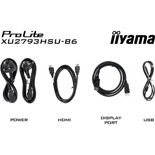 Монитор Iiyama 27" ProLite XU2793HSU-B6 черный IPS LED 1ms 16:9 HDMI M/M матовая 250cd 178гр/178гр 1920x1080 100Hz DP FHD USB 3.8кг