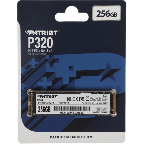 Купить твердотельный накопитель Patriot PCIe 3.0 x4 256GB P320P256GM28 M.2 2280 – высокая скорость и надежность для вашего ПК