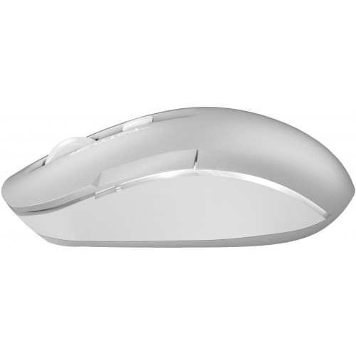 Мышь A4Tech Fstyler FB26CS Air2 серебристый/белый оптическая 2000dpi silent беспров. BT/Radio USB для ноутбука 4but (FB26CS AIR2 ICY WHITE)