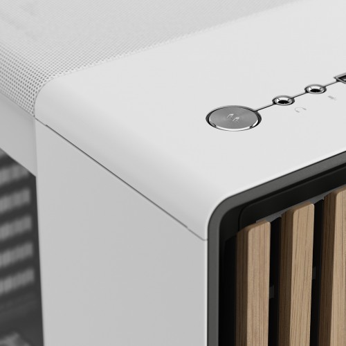 Корпус ПК Fractal Design North TG Clear Tint - Midi-Tower с 2x140mm вентиляторами, USB 3.2 и стильным белым деревом