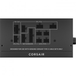 Блоки питания/ Power Supply Corsair RM850x SHIFT, Model RPS0161, 850W 80+ Gold (ATX, 3.1, PCIe 5.1, Full modular, 1x24(20+4)pin, 1x12V-2x6, 2x4+4-pin CPU +12V (EPS), 8x4-pin Molex, 3x6+2-pin PCIe, 12xSATA3, Active, 140x140mm, 150x140x86mm, APFC, Power cab