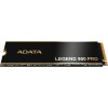 Твердотельный накопитель/ ADATA SSD LEGEND 900 PRO, 1000GB, M.2(22x80mm), NVMe 1.4, PCIe 4.0 x4, 3D NAND, R/W 7400/6000MB/s, IOPs н.д./н.д., TBW 600, DWPD 0.3 (5 лет) ADATA