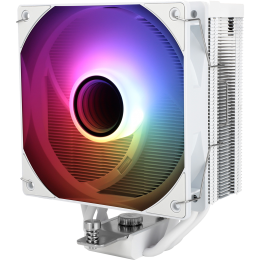 Кулер для процессора/ CPU Cooler Thermalright Assassin Spirit 120 Vision ARGB White (4-pin PWM, LED temp., 154mm, Al/Cu, 4x6mm, ARGB, 1x120mm, 66.17CFM, 25.6dBA, 1500RPM, S: 1851/1700/1200/115X, AM5/AM4, white)