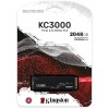 Твердотельный накопитель/ Kingston SSD KC3000, 2048GB, M.2(22x80mm), NVMe, PCIe 4.0 x4, 3D TLC, R/W 7000/7000MB/s, IOPs 1 000 000/1 000 000, DRAM buffer 2048MB, TBW 1600, DWPD 0.71, with Heat Spreader (60 мес) Kingston