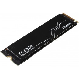 Твердотельный накопитель/ Kingston SSD KC3000, 2048GB, M.2(22x80mm), NVMe, PCIe 4.0 x4, 3D TLC, R/W 7000/7000MB/s, IOPs 1 000 000/1 000 000, DRAM buffer 2048MB, TBW 1600, DWPD 0.71, with Heat Spreader (60 мес)