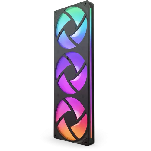 Кулер для корпуса ПК/ Case Cooler NZXT F360 RGB Core (120x120x25mm, 4-pin PWM, RGB, 75.12CFM, 30dBA, 2400RPM, Black, Single-Frame RGB Fan Unit) NZXT