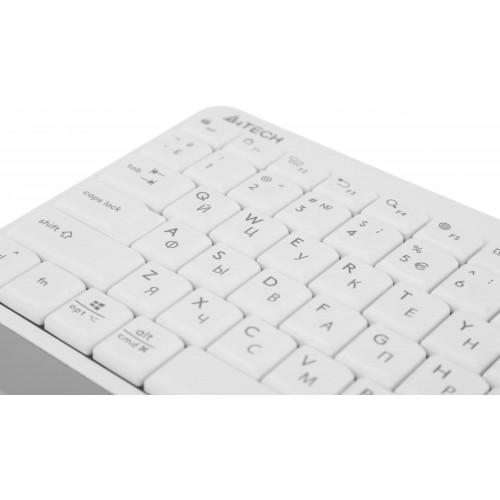 Клавиатура A4Tech FBK11 белый/серый - Беспроводная USB BT/Radio Slim для Комфорта и Стиля