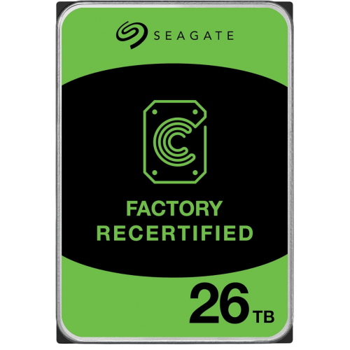 Жесткий диск/ HDD Seagate Exos SATA 26Tb 7200 6Gb/s 512Mb OFFICIAL RECERTIFIED MTBF - 2.5M hrs 1 year warranty (replacement WUH722626ALE6L4, WD261KRYZ)