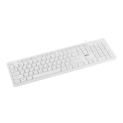 Клавиатура Acer OKW123 белая USB Multimedia с кабелем 1.5м - идеальное решение для вашего компьютера