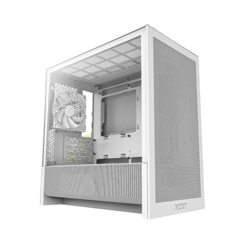 Корпус без блока питания/ Case NZXT H3 Flow (2025), Midi-Tower, TG, 1x120mm, 1xUSB-A 3.2 + 1xUSB-C 3.2, mATX, mITX White NZXT