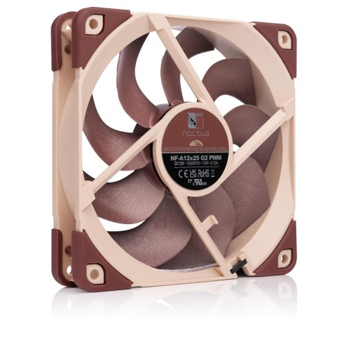 Кулер для корпуса/ Case Cooler Noctua NF-A12x25 G2 PWM (120x120x25mm, 4-pin PWM, 63.15CFM, 22.5dBA, 1800RPM, Beige/Brown)