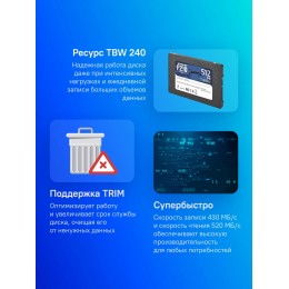 Твердотельный накопитель Patriot SATA-III 512GB P210S512G25 P210 2.5" [P210S512G25]