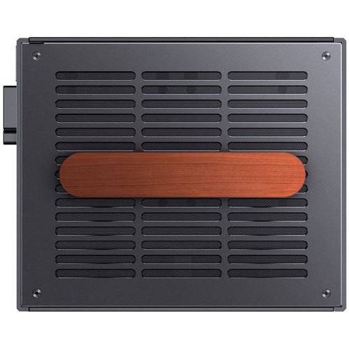 Корпус без блока питания/ Case JONSBO T6, Mini-Tower, 1x140mm, 1xUSB-A 3.0 + 1xUSB-C 3.2, mITX, wood panel + wooden handle Black JONSBO