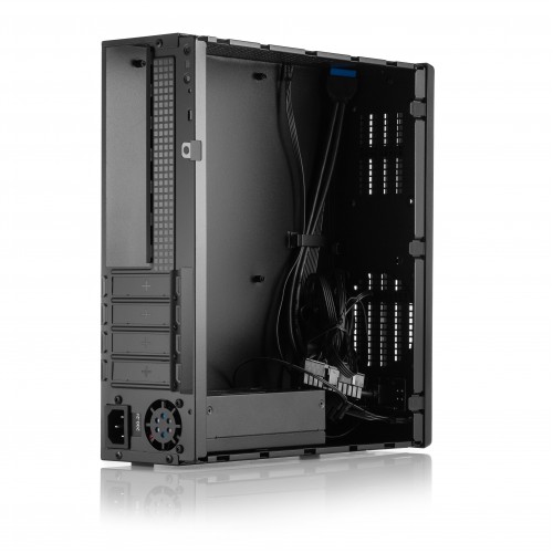 Корпус с блоком питания 400Вт Foxline FL-461 mATX: Черный, с USB 3.0 и Type-C