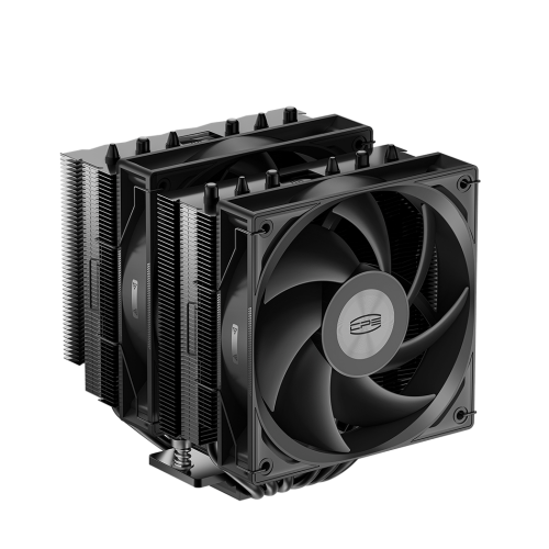 Кулер для процессора/ CPU Cooler PCCooler RT620 PRO BK (250W, 4-pin PWM, 153mm, Al/Cu, 6x6mm, 2x120mm, 73.32CFM, 34.9dBA, 2200RPM, S: 1851/1700/1200/115X, AM5/AM4, black) PcCooler