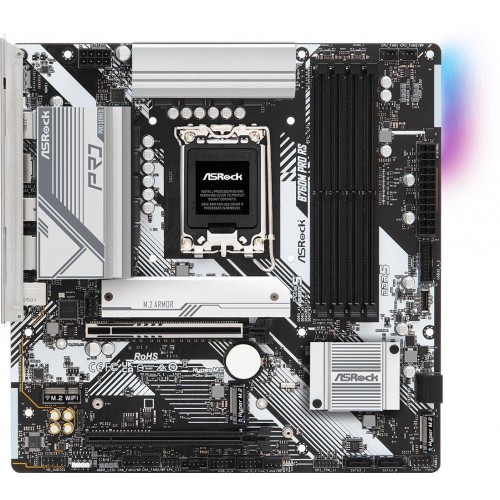 Купить материнскую плату Asrock B760M PRO RS для Intel 1700, 4xDDR5, mATX, 8ch звук, 2.5G, HDMI и DP