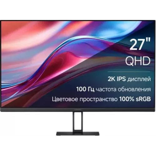 Купить монитор Xiaomi 27 A27Qi EU с разрешением 2560x1440, IPS, 100Hz, HDMI+DP, черный (ELA5812EU)