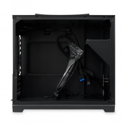 Корпус без блока питания/ Case HSPD M211, Mesh Mini-tower, Black, TG, 0.7 SPCC, no fans,mATX, mITX, 175/330/150mm, 2x2.5", 1x3.5", 4xPCI, 2xUSB-A 3.0, ARGB strip, 336x211x350mm