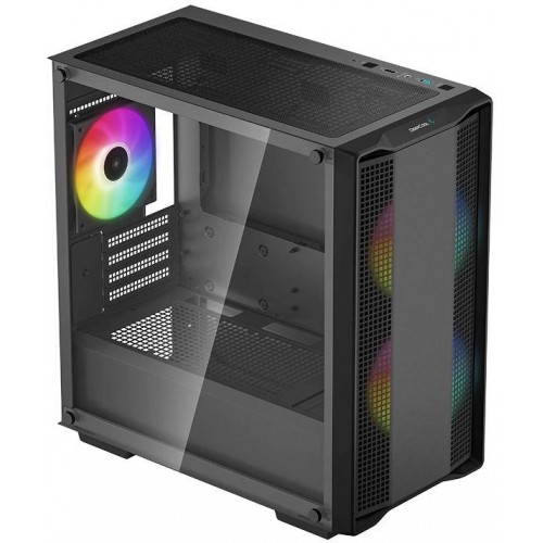 Корпус Deepcool CC360 ARGB черный mATX с поддержкой 5 вентиляторов 120мм и 4 вентиляторов 140мм