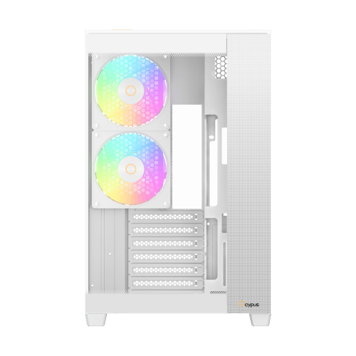 Корпус ПК Ocypus Delta C74 WH ARGB: Midi-Tower с 2x120mm ARGB, USB-A 3.0 и USB-C 3.1 для ATX, mATX, mITX