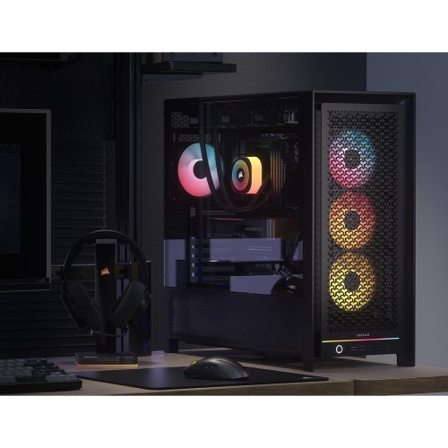 Купить корпус Corsair Frame 5000D RS ARGB: Высокоэффективный Midi-Tower без блока питания, 4x140mm ARGB, поддержка E-ATX, ATX, mATX, mITX в черном цвете