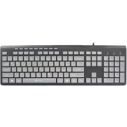 Клавиатура Оклик 480M черный/серый USB slim Multimedia (1067199) кабель 1.5м