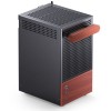 Корпус без блока питания/ Case JONSBO T6, Mini-Tower, 1x140mm, 1xUSB-A 3.0 + 1xUSB-C 3.2, mITX, wood panel + wooden handle Black JONSBO