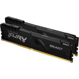 Память оперативная/ Kingston 32GB 3200MT/s DDR4 CL16 DIMM (Kit of 2) FURY Beast Black