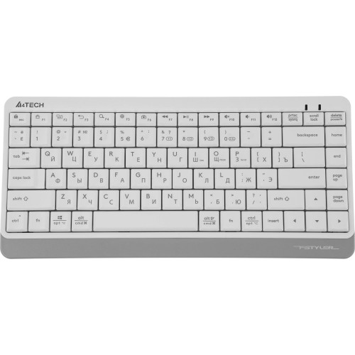 Клавиатура A4Tech FBK11 белый/серый - Беспроводная USB BT/Radio Slim для Комфорта и Стиля