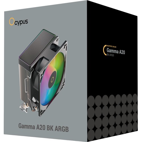 Кулер для процессора Ocypus Gamma A20 BK ARGB: Эффективное охлаждение с поддержкой AM5/AM4 и стильной подсветкой