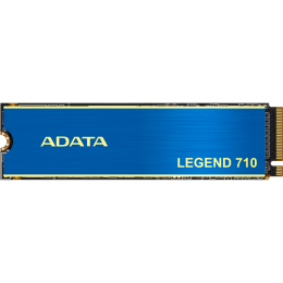 Твердотельный накопитель/ ADATA SSD LEGEND 710, 2048GB, M.2(22x80mm), NVMe 1.4, PCIe 3.0 x4, 3D NAND, R/W 2400/1800MB/s, IOPs 200 000/150 000, TBW 520, DWPD 0.23, with Heat Sink (3 года)