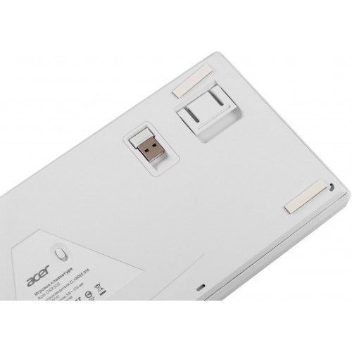 Механическая клавиатура Acer OKR302 для геймеров с LED-подсветкой, USB и Bluetooth, белая, 1.6 м кабель