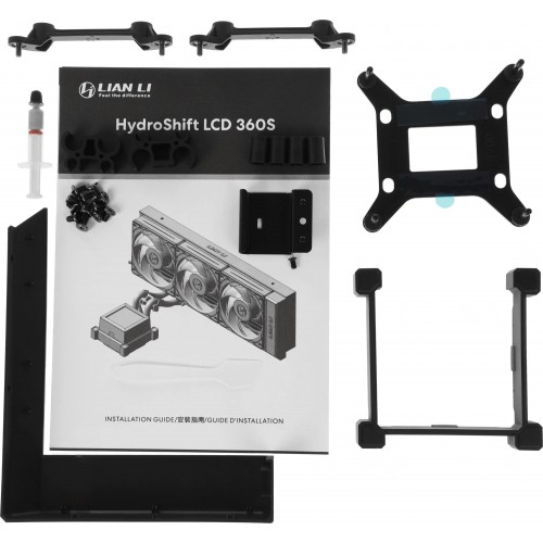 Система водяного охлаждения Lian-Li HydroShift LCD 360S Soc-AM5/AM4/1700/1851 черный 4-pin 29.8dB Al+Cu LCD 330W Ret (G89.GHSLCD36SB.R0) [G89.GHSLCD36SB.R0]
