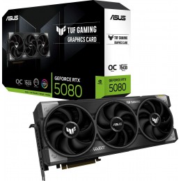 Видеокарта Asus PCI-E 5.0 TUF-RTX5080-O16G-GAMING NVIDIA GeForce RTX 5080 16Gb 256bit GDDR7 2700/30000 HDMIx2 DPx3 HDCP Ret