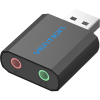 Купить внешнюю звуковую карту Vention USB черного цвета – идеальное решение для качественного звука.