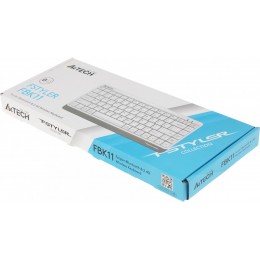 Клавиатура A4Tech FBK11 белый/серый USB беспроводная BT/Radio slim (FBK11 WHITE)