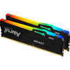 Память оперативная/ Kingston 32GB 5200MT/s DDR5 CL40 DIMM (Kit of 2) FURY Beast RGB XMP Kingston