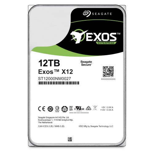 Жесткий диск/ HDD Seagate SAS 12Tb Exos 12GB 7200 256MB 1 year warranty (replacement ST12000NM002G, MG09SCA12TE)