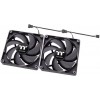Вентилятор Thermaltake CT140 140x140x25 мм 4-pin, 30.5 дБ - Комплект 2 шт (CL-F148-PL14BL-A) для корпуса