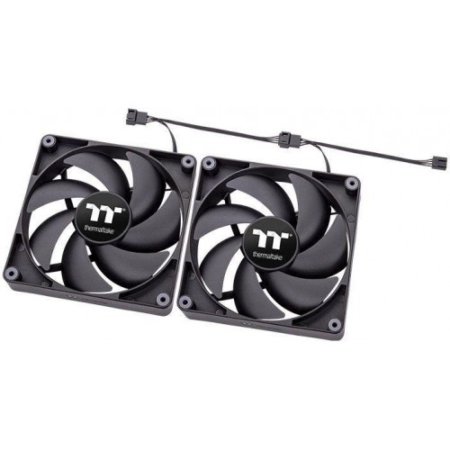 Вентилятор Thermaltake CT140 140x140x25 мм 4-pin, 30.5 дБ - Комплект 2 шт (CL-F148-PL14BL-A) для корпуса