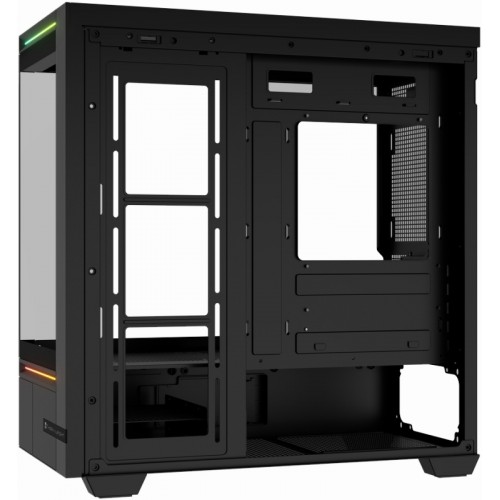 Корпус без блока питания/ Case Thermalright M10 Vision, Mini-Tower, TG, LCD, ARGB, no fans, 2xUSB-A 3.0, 1xUSB Type-C, mATX, mITX Black