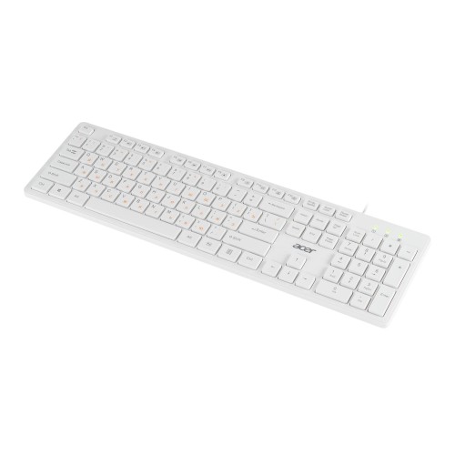 Клавиатура Acer OKW123 белая USB Multimedia с кабелем 1.5м - идеальное решение для вашего компьютера