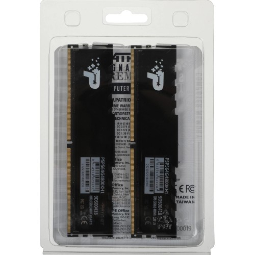 Память DDR5 64GB (2x32GB) 4800MHz Patriot PSP564G4800KH1 с радиатором - Высокопроизводительный комплект для ПК