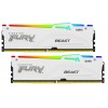 Память оперативная/ Kingston 32GB 5200MT/s DDR5 CL40 DIMM (Kit of 2) FURY Beast White RGB XMP Kingston