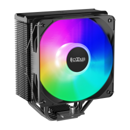 Кулер для процессора/ CPU Cooler PCCooler PALADIN EX400S (180W, 4-pin PWM, 157mm, Al/Cu, 4x6mm, FRGB, 1x120mm, 73.6CFM, 28.6dBA, 1800RPM, S: 1851/1700/1200/115X, AM5/AM4, silver, black)