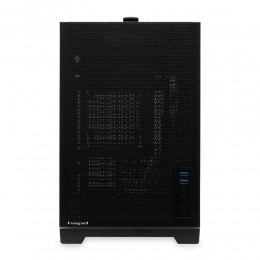 Корпус без блока питания/ Case HSPD M211, Mesh Mini-tower, Black, TG, 0.7 SPCC, no fans,mATX, mITX, 175/330/150mm, 2x2.5", 1x3.5", 4xPCI, 2xUSB-A 3.0, ARGB strip, 336x211x350mm