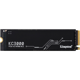Твердотельный накопитель/ Kingston SSD KC3000, 2048GB, M.2(22x80mm), NVMe, PCIe 4.0 x4, 3D TLC, R/W 7000/7000MB/s, IOPs 1 000 000/1 000 000, DRAM buffer 2048MB, TBW 1600, DWPD 0.71, with Heat Spreader (60 мес)