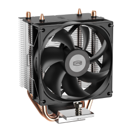 Кулер для процессора/ CPU Cooler PCCooler R200 (110W, 3-pin, 133mm, Al/Cu, 2x6mm, 1x92mm, 40.94CFM, 30dBA, 2200RPM, S: 1851/1700/1200/115X, AM5/AM4, silver, black)
