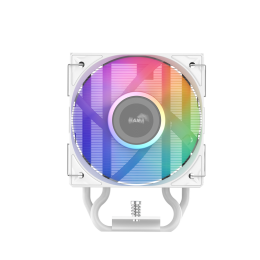 Кулер для процессора/ CPU Cooler SAMA X40L WH (220W, 4-pin PWM, 133.5mm, 4x6mm, ARGB, 1x100mm, 56.6CFM, 31.2dBA, 2600RPM, S: 1851/1700/1200/115X, AM5/AM4, white)